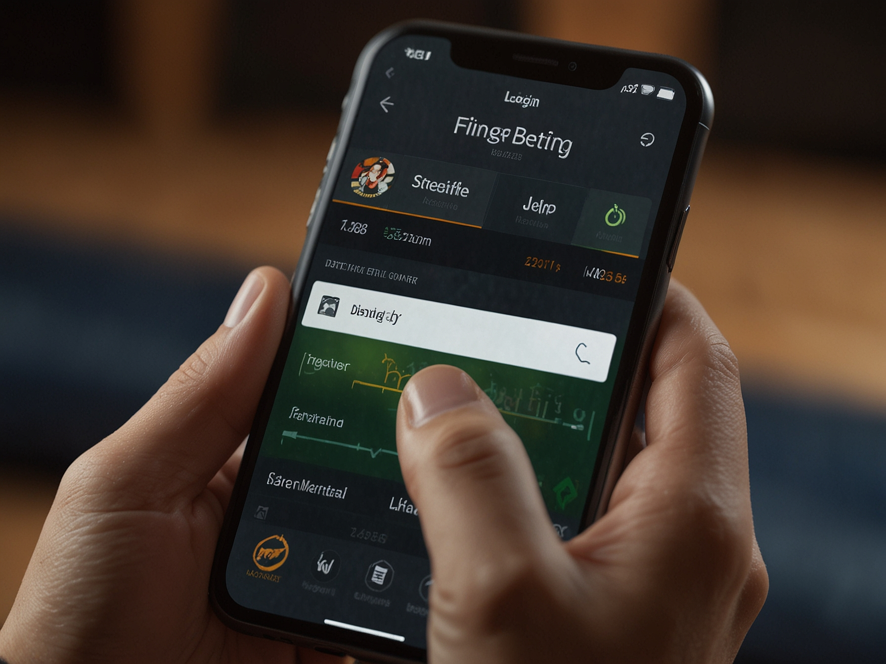 Login Bildschirm Handy